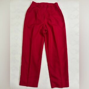 Talbots Red Dress Pants Women’s Size 10 High Rise Straight Leg Holiday Slacks